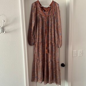 Bohemian Long Sleeve Maxi Dress
